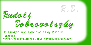 rudolf dobrovolszky business card